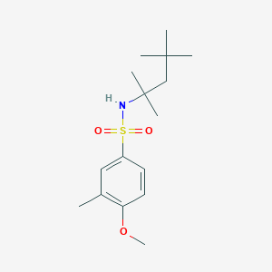 molecular formula C16H27NO3S B2764214 [(4-Methoxy-3-methylphenyl)sulfonyl](1,1,3,3-tetramethylbutyl)amine CAS No. 1246821-63-5
