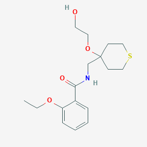 molecular formula C17H25NO4S B2764215 2-ethoxy-N-((4-(2-hydroxyethoxy)tetrahydro-2H-thiopyran-4-yl)methyl)benzamide CAS No. 2195875-20-6