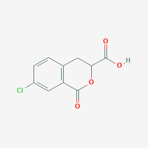 molecular formula C10H7ClO4 B2764221 7-氯-1-氧代-3,4-二氢-1H-异色烯-3-羧酸 CAS No. 890646-72-7