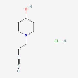 1-But-3-ynylpiperidin-4-ol;hydrochloride