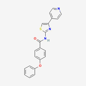 molecular formula C21H15N3O2S B2764233 4-phenoxy-N-(4-pyridin-4-yl-1,3-thiazol-2-yl)benzamide CAS No. 441289-94-7