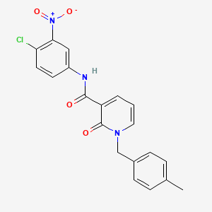 molecular formula C20H16ClN3O4 B2764234 N-(4-chloro-3-nitrophenyl)-1-(4-methylbenzyl)-2-oxo-1,2-dihydropyridine-3-carboxamide CAS No. 946378-43-4