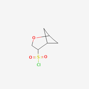 molecular formula C6H9ClO3S B2764235 2-Oxabicyclo[3.1.1]heptane-4-sulfonyl chloride CAS No. 2445792-06-1