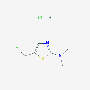 molecular formula C6H10Cl2N2S B2764239 5-(Chloromethyl)-N,N-dimethylthiazol-2-amine hydrochloride CAS No. 2172528-27-5