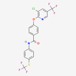 4-[3-chloro-5-(trifluoromethyl)pyridin-2-yl]oxy-N-[4-(trifluoromethylsulfanyl)phenyl]benzamide