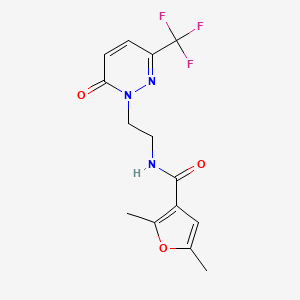 2,5-Dimethyl-N-[2-[6-oxo-3-(trifluoromethyl)pyridazin-1-yl]ethyl]furan-3-carboxamide