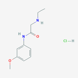 molecular formula C11H17ClN2O2 B2764247 2-(ethylamino)-N-(3-methoxyphenyl)acetamide hydrochloride CAS No. 1172468-79-9