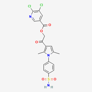 2-[2,5-dimethyl-1-(4-sulfamoylphenyl)-1H-pyrrol-3-yl]-2-oxoethyl 5,6-dichloropyridine-3-carboxylate