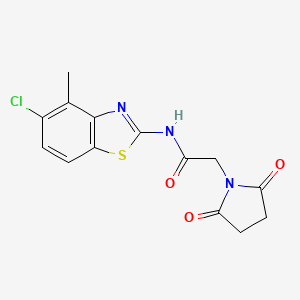 molecular formula C14H12ClN3O3S B2764251 N-(5-chloro-4-methylbenzo[d]thiazol-2-yl)-2-(2,5-dioxopyrrolidin-1-yl)acetamide CAS No. 897759-64-7