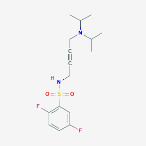 molecular formula C16H22F2N2O2S B2764260 N-(4-(diisopropylamino)but-2-yn-1-yl)-2,5-difluorobenzenesulfonamide CAS No. 1396866-20-8