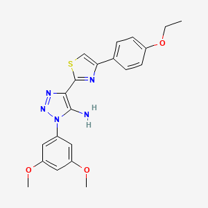 molecular formula C21H21N5O3S B2764268 1-(3,5-二甲氧基苯基)-4-[4-(4-乙氧基苯基)-1,3-噻唑-2-基]-1H-1,2,3-三唑-5-胺 CAS No. 1207046-27-2