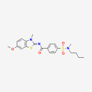4-[butyl(methyl)sulfamoyl]-N-(6-methoxy-3-methyl-1,3-benzothiazol-2-ylidene)benzamide
