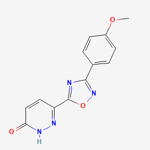 molecular formula C13H10N4O3 B2764279 6-[3-(4-甲氧基苯基)-1,2,4-噁二唑-5-基]吡啶并[2H]-3-酮 CAS No. 1239843-38-9