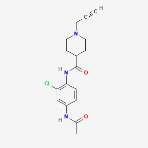 N-(2-chloro-4-acetamidophenyl)-1-(prop-2-yn-1-yl)piperidine-4-carboxamide