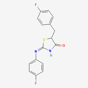(E)-5-(4-fluorobenzyl)-2-((4-fluorophenyl)imino)thiazolidin-4-one