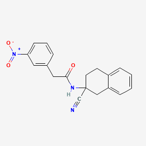 molecular formula C19H17N3O3 B2764287 N-(2-cyano-1,2,3,4-tetrahydronaphthalen-2-yl)-2-(3-nitrophenyl)acetamide CAS No. 2093692-25-0