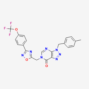 3-(4-methylbenzyl)-6-((3-(4-(trifluoromethoxy)phenyl)-1,2,4-oxadiazol-5-yl)methyl)-3H-[1,2,3]triazolo[4,5-d]pyrimidin-7(6H)-one