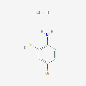 molecular formula C6H7BrClNS B2764293 2-Amino-5-bromobenzene-1-thiol hydrochloride CAS No. 2060035-74-5