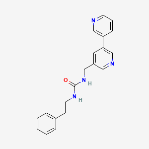 1-([3,3'-Bipyridin]-5-ylmethyl)-3-phenethylurea