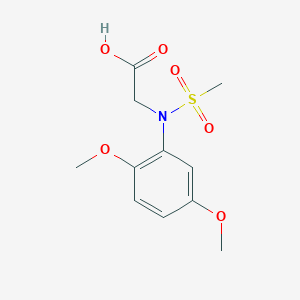 molecular formula C11H15NO6S B2764295 N-(2,5-dimethoxyphenyl)-N-(methylsulfonyl)glycine CAS No. 392311-74-9