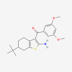 6-Tert-butyl-3-(3,5-dimethoxybenzoyl)-4,5,6,7-tetrahydro-1-benzothiophen-2-amine