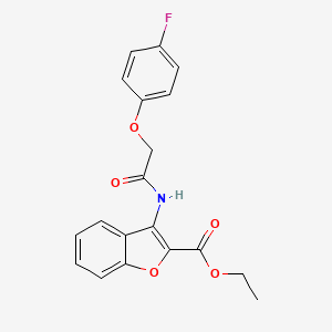 molecular formula C19H16FNO5 B2764319 3-[[2-(4-氟苯氧基)-1-氧代乙基]氨基]-2-苯并呋喃羧酸乙酯 CAS No. 847406-63-7