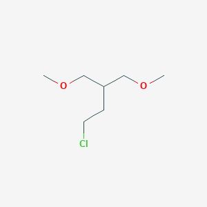 molecular formula C7H15ClO2 B2764327 4-Chloro-1-methoxy-2-(methoxymethyl)butane CAS No. 1859664-70-2