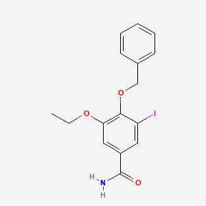 molecular formula C16H16INO3 B2764330 4-(Benzyloxy)-3-ethoxy-5-iodobenzamide CAS No. 1706455-52-8