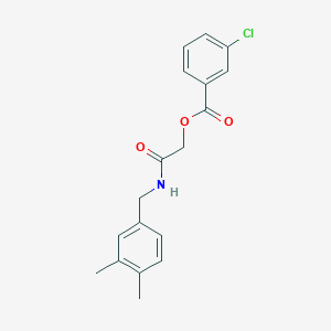 molecular formula C18H18ClNO3 B2764332 2-((3,4-二甲基苯基)氨基)-2-氧代乙基-3-氯苯甲酸酯 CAS No. 1242014-91-0