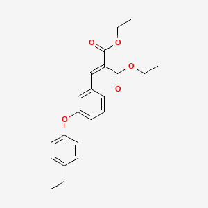molecular formula C22H24O5 B2764333 Diethyl 2-{[3-(4-ethylphenoxy)phenyl]methylene}malonate CAS No. 866154-79-2