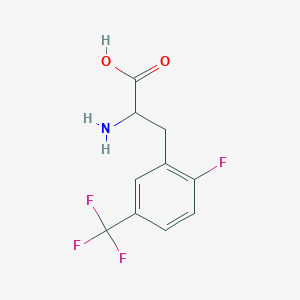molecular formula C10H9F4NO2 B2764334 2-氨基-3-[2-氟-5-(三氟甲基)苯基]丙酸 CAS No. 1259994-87-0