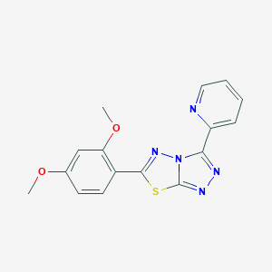 molecular formula C16H13N5O2S B276435 6-(2,4-Dimethoxyphenyl)-3-(2-pyridinyl)[1,2,4]triazolo[3,4-b][1,3,4]thiadiazole 
