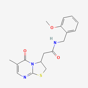 molecular formula C17H19N3O3S B2764362 N-(2-methoxybenzyl)-2-(6-methyl-5-oxo-3,5-dihydro-2H-thiazolo[3,2-a]pyrimidin-3-yl)acetamide CAS No. 952966-49-3