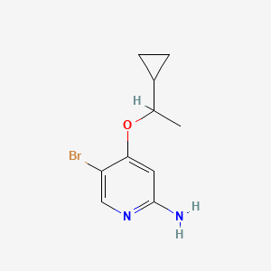 5-Bromo-4-(1-cyclopropylethoxy)pyridin-2-amine