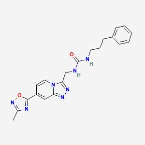 1-((7-(3-Methyl-1,2,4-oxadiazol-5-yl)-[1,2,4]triazolo[4,3-a]pyridin-3-yl)methyl)-3-(3-phenylpropyl)urea