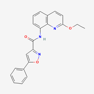 molecular formula C21H17N3O3 B2764366 N-(2-ethoxyquinolin-8-yl)-5-phenylisoxazole-3-carboxamide CAS No. 1251709-89-3