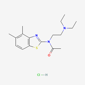 molecular formula C17H26ClN3OS B2764367 N-(2-(diethylamino)ethyl)-N-(4,5-dimethylbenzo[d]thiazol-2-yl)acetamide hydrochloride CAS No. 1217029-52-1