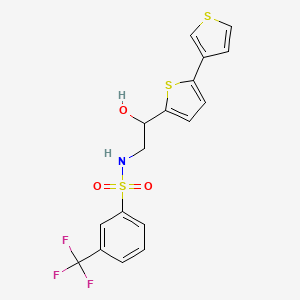 N-(2-([2,3'-bithiophen]-5-yl)-2-hydroxyethyl)-3-(trifluoromethyl)benzenesulfonamide