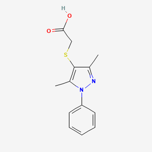 [(3,5-dimethyl-1-phenyl-1H-pyrazol-4-yl)thio]acetic acid