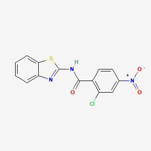 molecular formula C14H8ClN3O3S B2764375 N-(1,3-苯并噻唑-2-基)-2-氯-4-硝基苯甲酰胺 CAS No. 313223-09-5