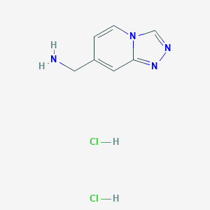 molecular formula C7H10Cl2N4 B2764379 [1,2,4]三唑并[4,3-a]吡啶-7-甲胺;二盐酸盐 CAS No. 2416237-42-6