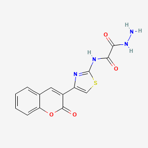 molecular formula C14H10N4O4S B2764410 1-(hydrazinecarbonyl)-N-[4-(2-oxo-2H-chromen-3-yl)-1,3-thiazol-2-yl]formamide CAS No. 2319922-91-1