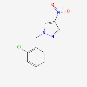 molecular formula C11H10ClN3O2 B2764415 1-[(2-Chloro-4-methylphenyl)methyl]-4-nitro-1H-pyrazole CAS No. 1909347-67-6