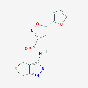 N-(2-(tert-butyl)-4,6-dihydro-2H-thieno[3,4-c]pyrazol-3-yl)-5-(furan-2-yl)isoxazole-3-carboxamide