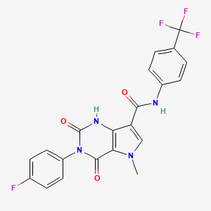 3-(4-fluorophenyl)-5-methyl-2,4-dioxo-N-(4-(trifluoromethyl)phenyl)-2,3,4,5-tetrahydro-1H-pyrrolo[3,2-d]pyrimidine-7-carboxamide