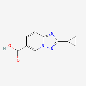 molecular formula C10H9N3O2 B2764432 2-Cyclopropyl-[1,2,4]triazolo[1,5-A]pyridine-6-carboxylic acid CAS No. 1521542-03-9