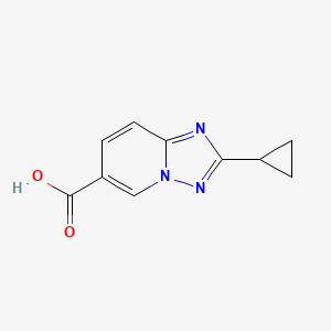 molecular formula C10H9N3O2 B2764432 2-环丙基-[1,2,4]三唑并[1,5-A]吡啶-6-羧酸 CAS No. 1521542-03-9