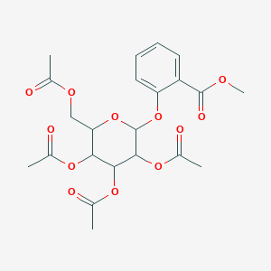 molecular formula C22H26O12 B2764434 Methyl 2-[3,4,5-triacetyloxy-6-(acetyloxymethyl)oxan-2-yl]oxybenzoate CAS No. 1094864-89-7