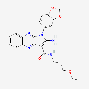 2-amino-1-(1,3-benzodioxol-5-yl)-N-(3-ethoxypropyl)pyrrolo[3,2-b]quinoxaline-3-carboxamide