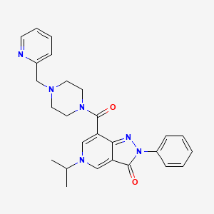 5-isopropyl-2-phenyl-7-(4-(pyridin-2-ylmethyl)piperazine-1-carbonyl)-2H-pyrazolo[4,3-c]pyridin-3(5H)-one